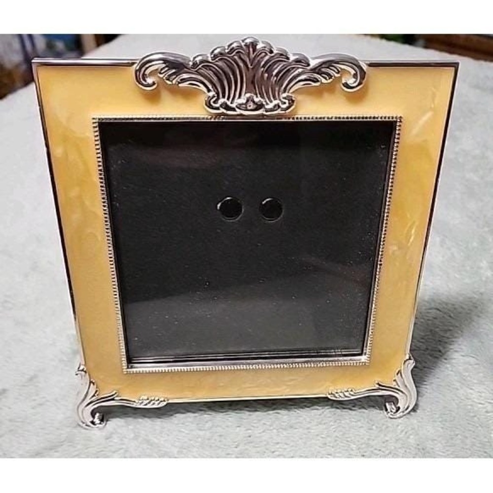 Green Tree Gallery Yellow And Silver Enamel Art Deco Frame